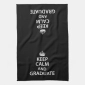 Houd Calm en Afstuderen Funny Afstuderen Theedoek (Verticaal)