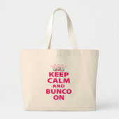 Houd Calm en Bunco op Ontwerp Grote Tote Bag (Voorkant)