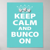 Houd Calm en Bunco op Ontwerp Poster (Voorkant)