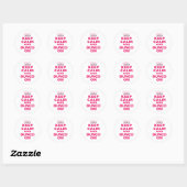 Houd Calm en Bunco op Ontwerp Ronde Sticker (Vel)