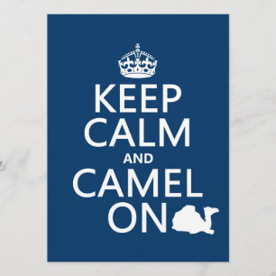 Houd Calm en Camel aan (alle kleuren) Kaart