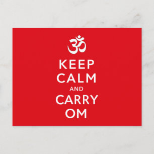 Houd Calm en Carry Om Motivatie Morale Briefkaart