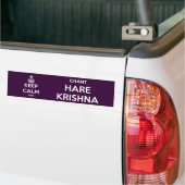 Houd Calm en Chant Hare Krishna Bumpersticker (Op Truck)