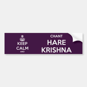 Houd Calm en Chant Hare Krishna Bumpersticker