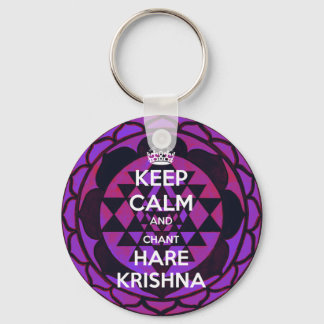 Houd Calm en Chant Hare Krishna Sleutelhanger
