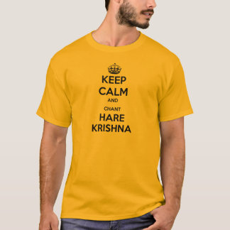 Houd Calm en Chant Hare Krishna T-shirt