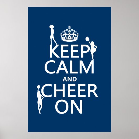 Houd Calm en Cheer On (cheerleaders) (elke kleur) Poster (Voorkant)