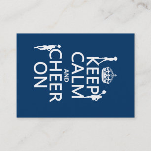 Houd Calm en Cheer On (cheerleaders) (elke kleur) Visitekaartje
