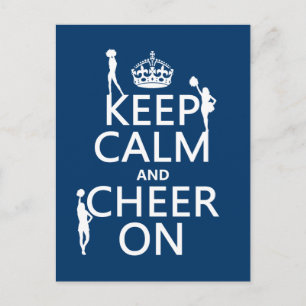 Houd Calm en Cheer On (cheerleaders) (om het even Briefkaart