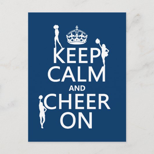 Houd Calm en Cheer On (cheerleaders) (om het even  Briefkaart (Voorkant)