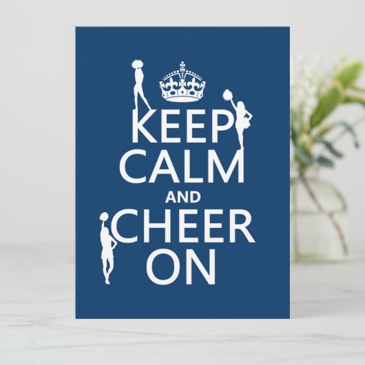 Houd Calm en Cheer On (cheerleaders) (om het even  Kaart (Staand voorkant)
