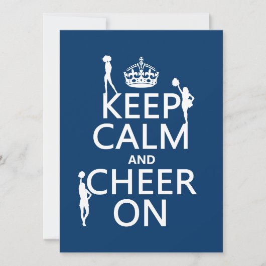 Houd Calm en Cheer On (cheerleaders) (om het even  Kaart (Voorkant)