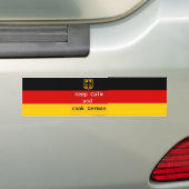 Houd Calm en Cook German Bumpersticker (Op auto)