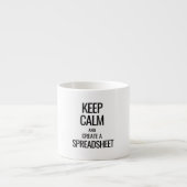 Houd Calm en Creëer a Spreadsheet - Excel Espresso Kop (Voorkant)