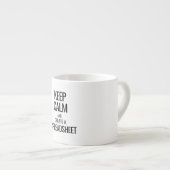 Houd Calm en Creëer a Spreadsheet - Excel Espresso Kop (Voorkant rechts)