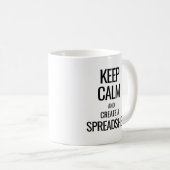 Houd Calm en Creëer a Spreadsheet - Excel Koffiemok (Voorkant rechts)