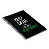 Houd Calm en Creëer a Spreadsheet - Excel Notitieboek (Rechterzijde)