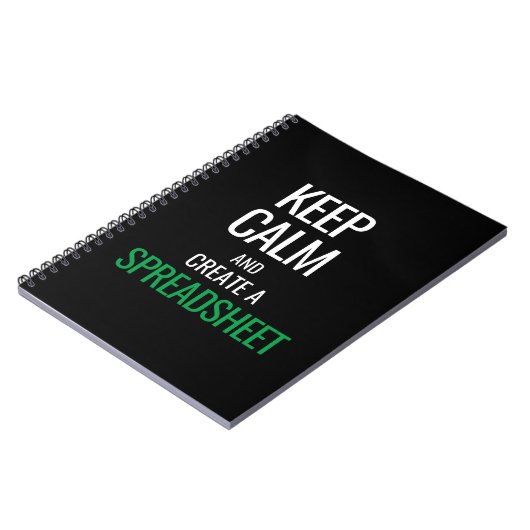 Houd Calm en Creëer a Spreadsheet - Excel Notitieboek (Linkerzijde)