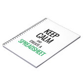 Houd Calm en Creëer a Spreadsheet - Excel Notitieboek (Linkerzijde)