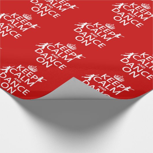 Houd Calm en Dance aan (in alle kleuren) Cadeaupapier (Hoek)