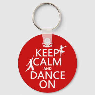 Houd Calm en Dance aan (in alle kleuren) Sleutelhanger