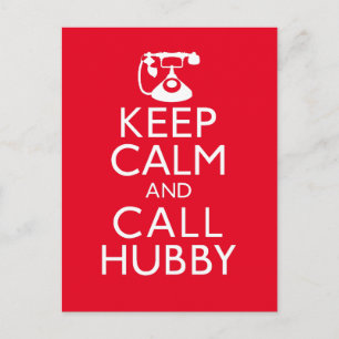 Houd Calm en de Hubby van de Vraag Briefkaart