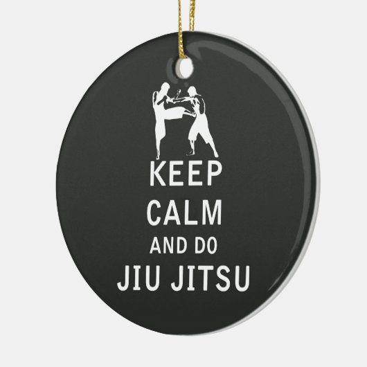 Houd Calm en Do Jiu-Jitsu Keramisch Ornament (Links)