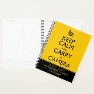 Houd Calm en draag een Planner van de Camera