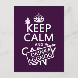 Houd Calm en Drink Eggnog (pas kleuren aan) Briefkaart
