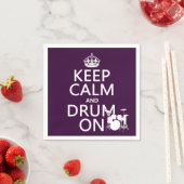 Houd Calm en Drum aan (om het even welke achtergro Servetten (Insitu)