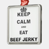HOUD CALM EN EAT BEEF JERKY METALEN ORNAMENT (Links)
