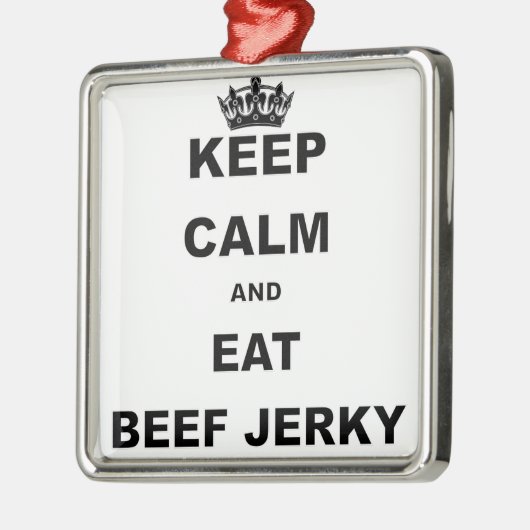 HOUD CALM EN EAT BEEF JERKY METALEN ORNAMENT (Links)