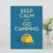 Houd Calm en ga de drukMagnet van de Camping (Staand voorkant)