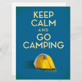 Houd Calm en ga de drukMagnet van de Camping (Voorkant / Achterkant)