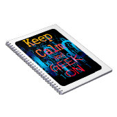 Houd Calm en geek op Binaire Code Notitieboek (Rechterzijde)