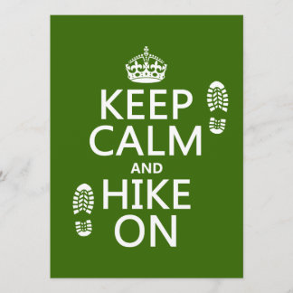 Houd Calm en Hike aan (om het even welke achtergro Kaart