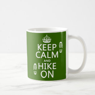 Houd Calm en Hike aan (om het even welke achtergro Koffiemok