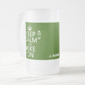 Houd Calm en Hike aan (om het even welke achtergro Matglas Bierpul (Voorkant links)
