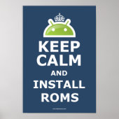 Houd Calm en installeer het Poster van ROMs (Voorkant)