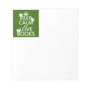 Houd Calm en Liefde Boeken (in om het even welke k Notitieblok