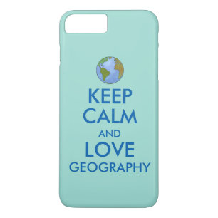 Houd Calm en Love Geography  iPhone 8 Plus / 7 Plus Hoesje