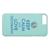 Houd Calm en Love Geography  Case-Mate iPhone Case (Achterkant (Horizontaal))