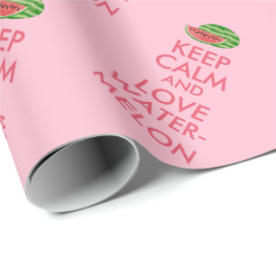 Houd Calm en Love Watermelon Gift Cadeaupapier