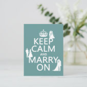 Houd Calm en Marry aan (om het even welke kleurena Briefkaart (Staand voorkant)