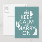 Houd Calm en Marry aan (om het even welke kleurena Briefkaart (Voorkant / Achterkant)