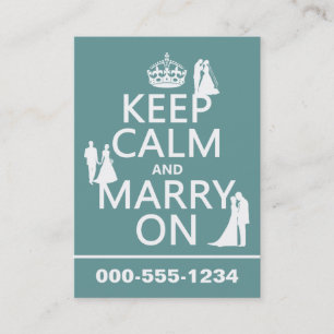 Houd Calm en Marry aan (om het even welke kleurena Visitekaartje