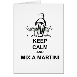 Houd Calm en Meng een Martini - Kaart