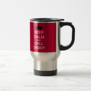 HOUD CALM EN noem papa Steel Travel Mug Reisbeker