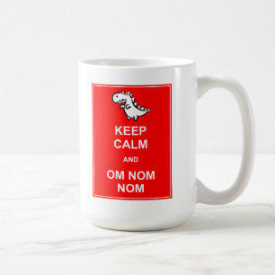 Houd Calm en Om Nom Nom Dinosaur Mok