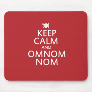 Houd Calm en Omnom Nom Muismat